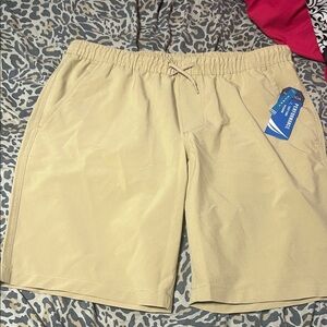 Nautica Men's Beige Flat Front Shorts